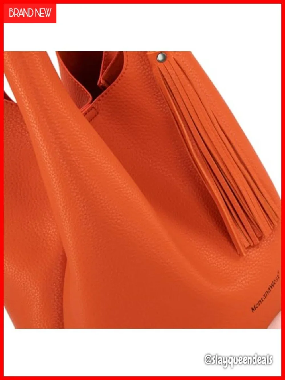 Women's Slouchy Hobo Shoulder Bag Set with Tassels Faux Leather